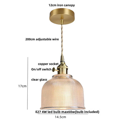 DecorBites™ Glass LED Pendant Light Fixture for Modern Home Decor