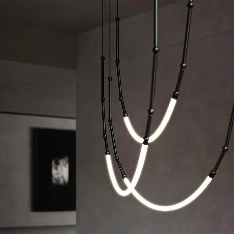 DecorBites™ LED Chandelier: Modern Minimalist Design for Luxury Home Decor