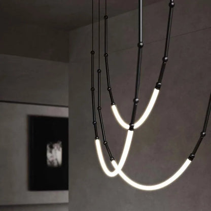 DecorBites™ LED Chandelier: Modern Minimalist Design for Luxury Home Decor