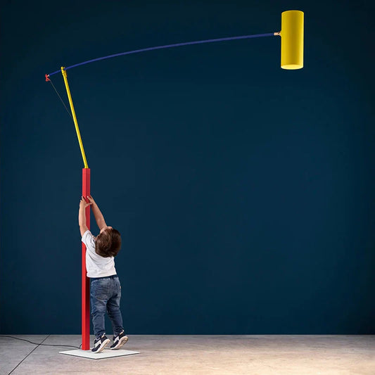 ديكوربايتس™ مصباح أرضي معدني ملون بتصميم آرت ديكو مع ذراع دوارة