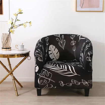 Decobites Printed Tub Chair Cover - Armchair Slipcover for Club Sofa