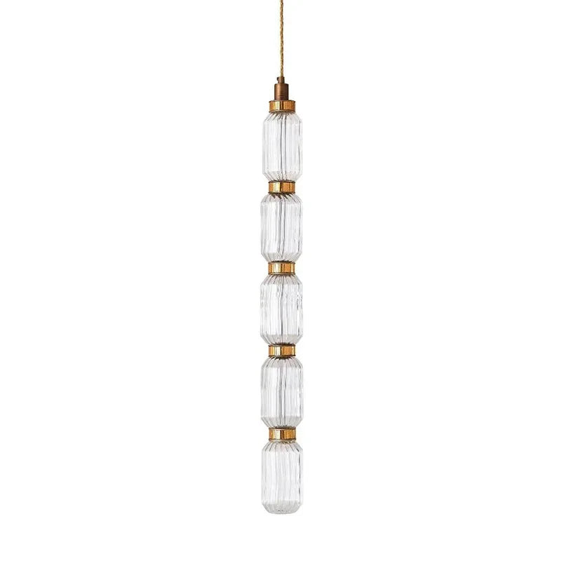 DecorBites™ Ballet Pendant Lamp Clear Amber Glass Shade Restaurant Bedroom Lighting