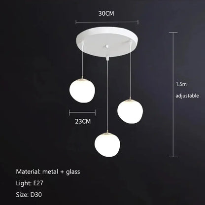 Lámpara colgante de cristal Gregg de DecorBites™, lámpara LED moderna para comedor, cocina o loft.