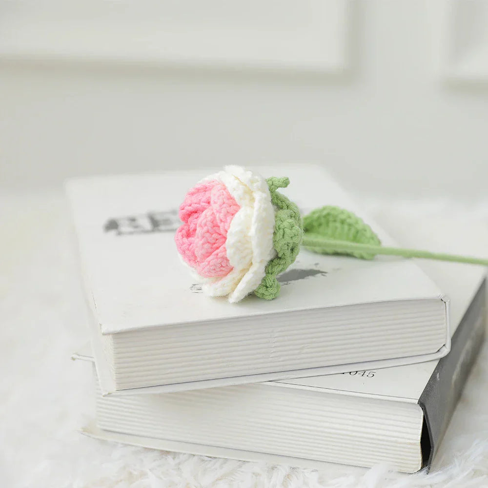 DecorBites™ Knitted Rose Bouquet DIY Crochet Wedding Mother's Day Gift