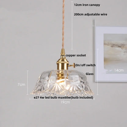 DecorBites™ Brass Glass LED Pendant Light: Nordic Modern Simple Home Decor Hanging Lamp