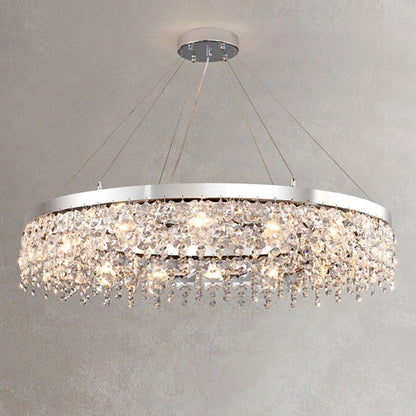 DecorBites™ Crystal Chandelier: Modern Nordic LED Living Room Lamp