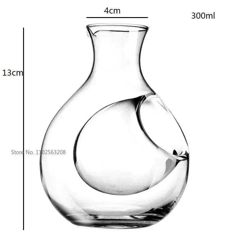 DecorBites™ Crystal Glass Wine Decanter & Sake Glass Set- Hamster Nest Design