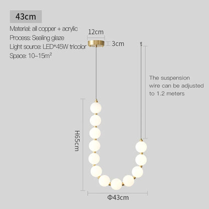 DecorBites™ Brass Full Copper Modern Chandelier Light Fixture for Stylish Living Spaces