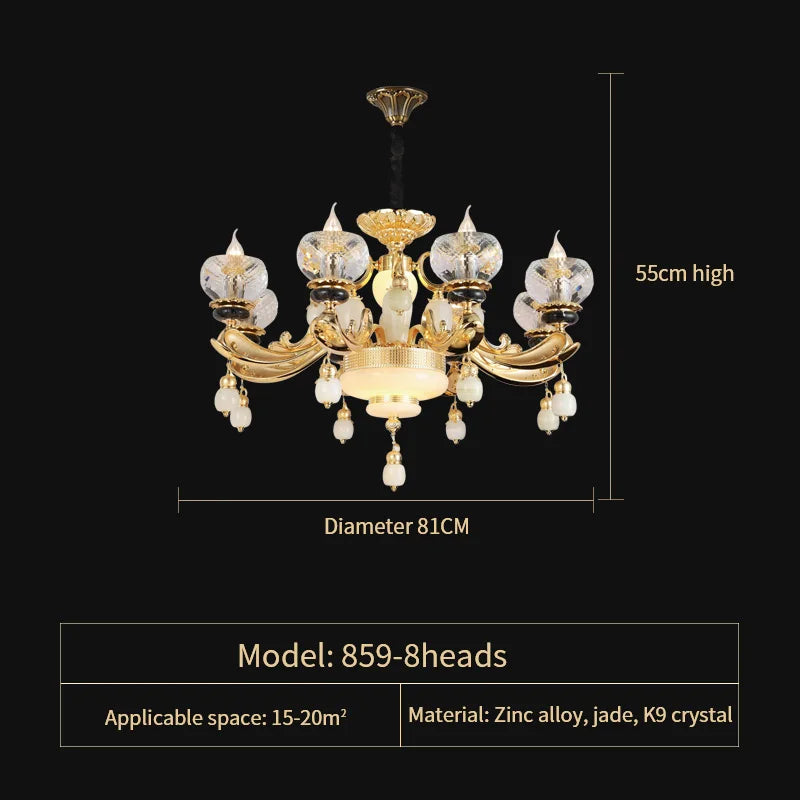 DecorBites™ Crystal Chandelier: European Elegance for Living, Dining & Bedroom