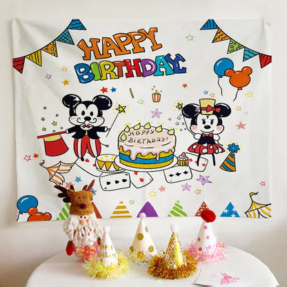 Decobites Birthday Wall Tapestry Decoration Party Bedroom Hanging Cloth