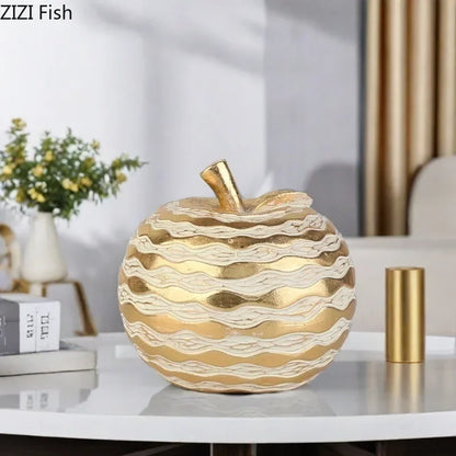 DecorBites™ Golden Pineapple Resin Sculpture Desk Decoration Art Statuette