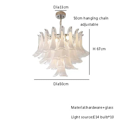 Lámparas colgantes DecorBites™ de cristal blanco francés: Lámparas LED colgantes de lujo para salas de estar y comedores