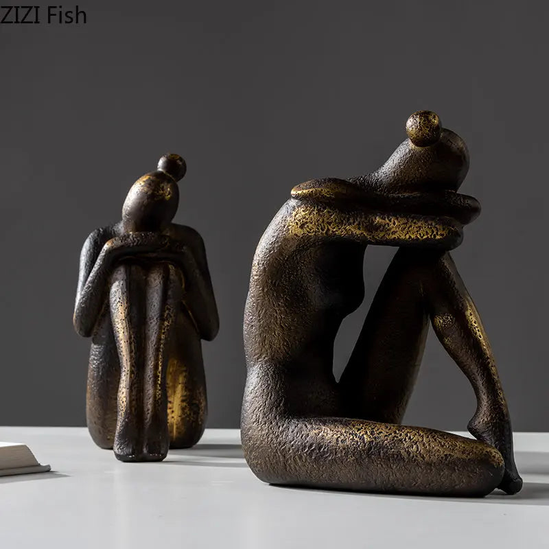 ديكورات ديكورية على شكل تمثال فتاة من راتنج DecorBites™ للمكتب وخزانة الكتب والمكتبة