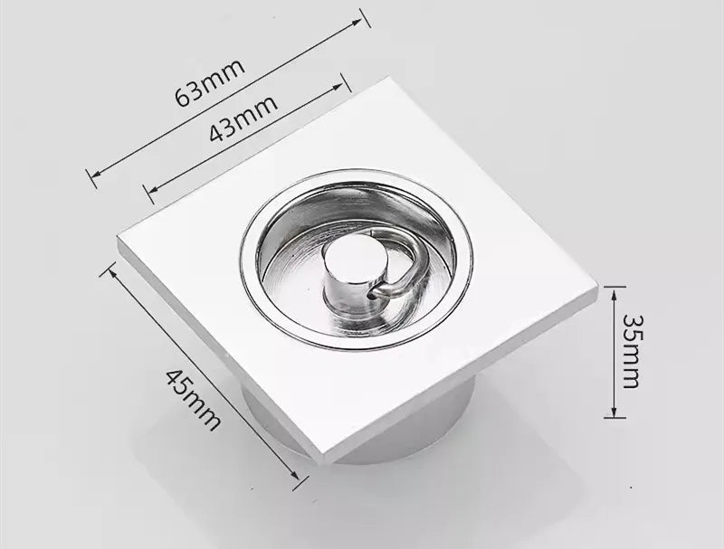 DecorBites™ Brass Chrome Swimming Pool Fishbowl Drain, Superior Quality, High Waterflow