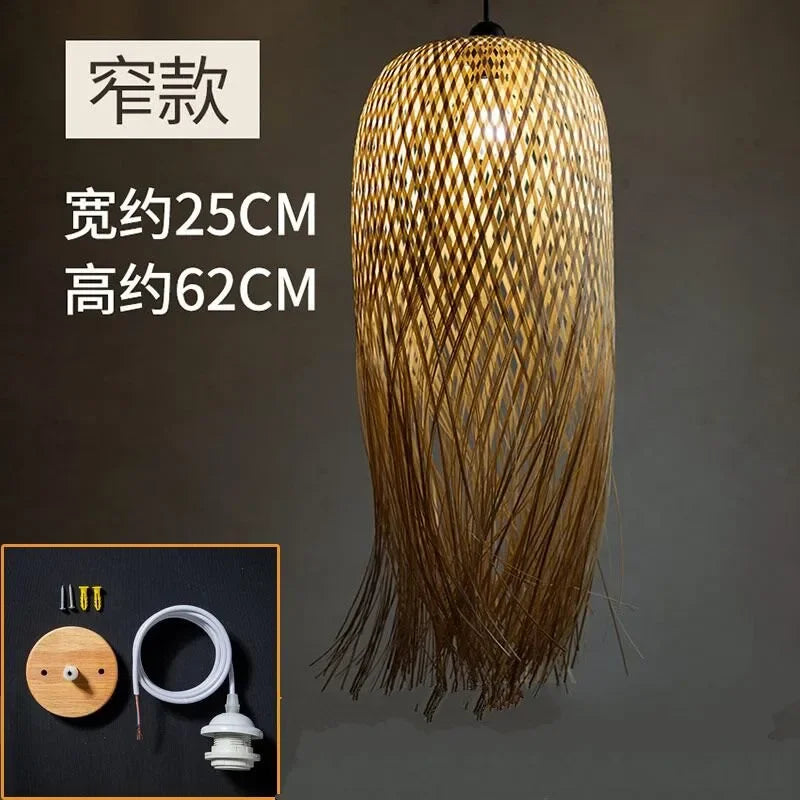 DecorBites™ Bamboo Pendant Lights: Nordic Dining Room LED Hanging Lamps Loft Style Decor