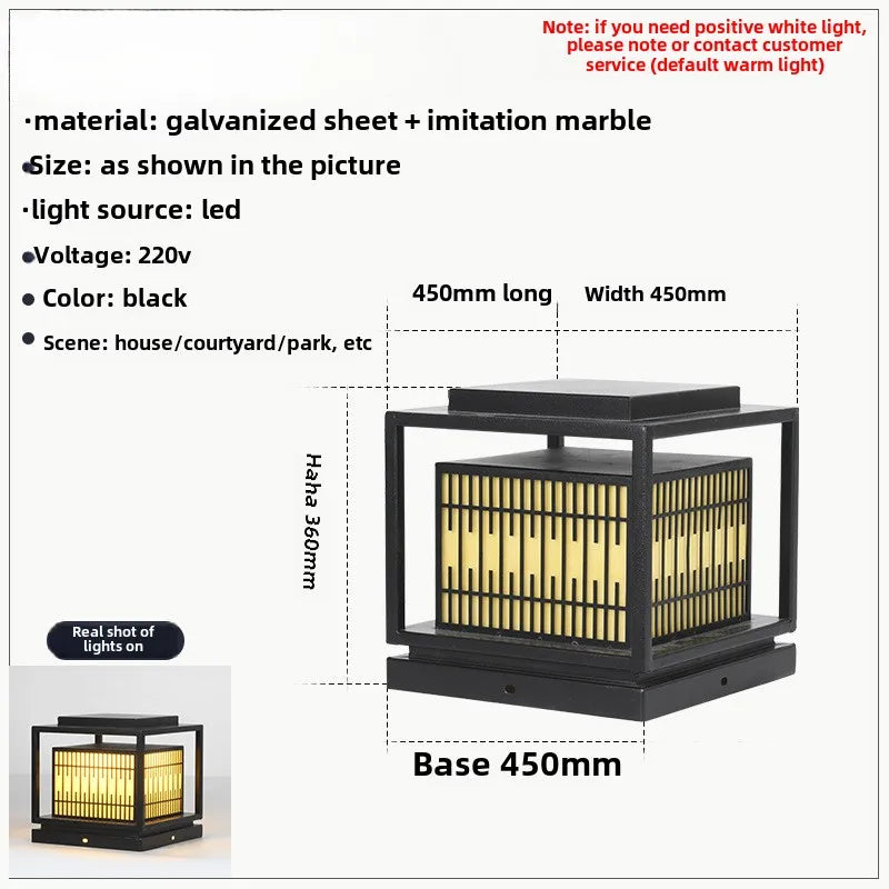 DecorBites™ LED Garden Light: Modern Galvanized Street Lamp for Outdoor Landscapes
