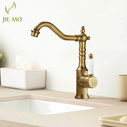 Grifo de cocina de lujo DecorBites™ Gold para fregadero doméstico, mezclador de agua fría y caliente