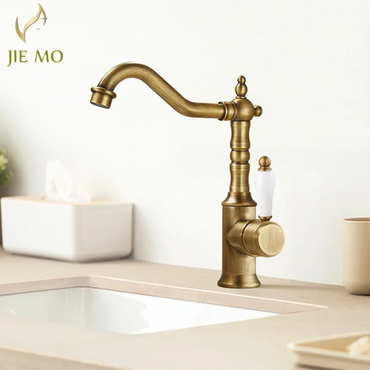 DecorBites™ Gold Luxury Kitchen Faucet for Household Sink, Hot and Cold Water Mixer