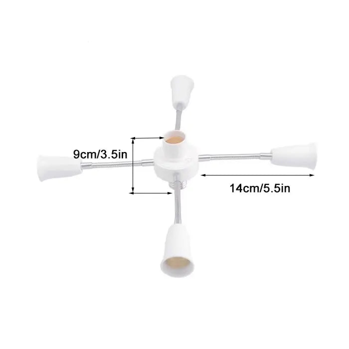 DecorBites™ E27 Socket Splitter: Adjustable Multi-Light Bulb Adapter
