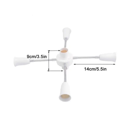 DecorBites™ E27 Socket Splitter: Adjustable Multi-Light Bulb Adapter