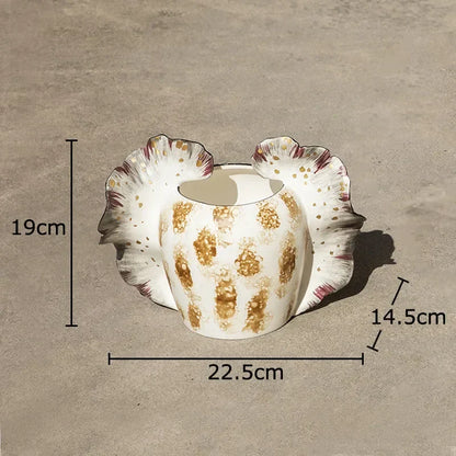 DecorBites™ Butterfly Wings Vase: Artificial Flowers Desk Decor for Aesthetic Room Flowers