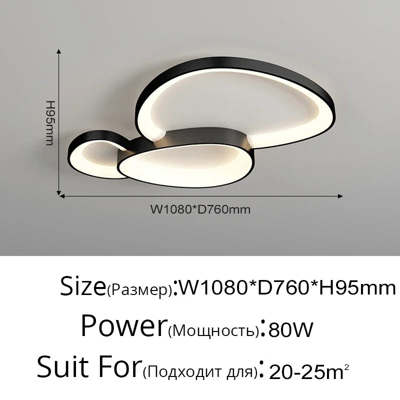 Decorbites™ LED-Deckenleuchter mit Fernbedienung für Wohnzimmer, Schlafzimmer, Esszimmer