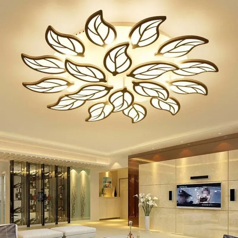 Iron Leaf LED Ceiling Lamp