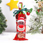 Christmas Santa Knitted Wine Bottle Case Elk Snowman Red Wine Champagne Bottle Cloth 2024 Merry Christmas Decor Happy New Year