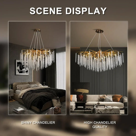 Lámpara de techo de cristal DecorBites™ para dormitorio y sala de estar