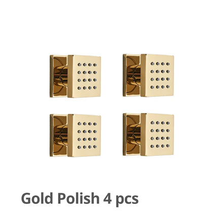 DecorBites™ Brass Square Body Spray Shower Jets for Luxury Spa Massage Experience