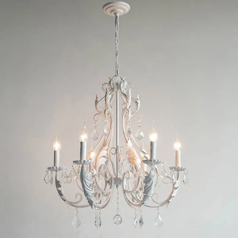 DecorBites™ Iron Crystal Chandelier for Living Room Dining Bedroom Clothing Store Lighting