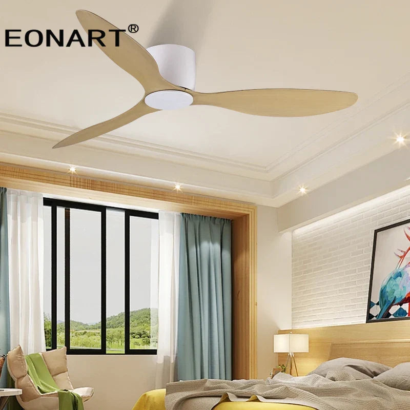 مروحة سقف ديكوربايتس™ DC مقاس 52 بوصة سوداء مع إضاءة LED وجهاز تحكم عن بعد