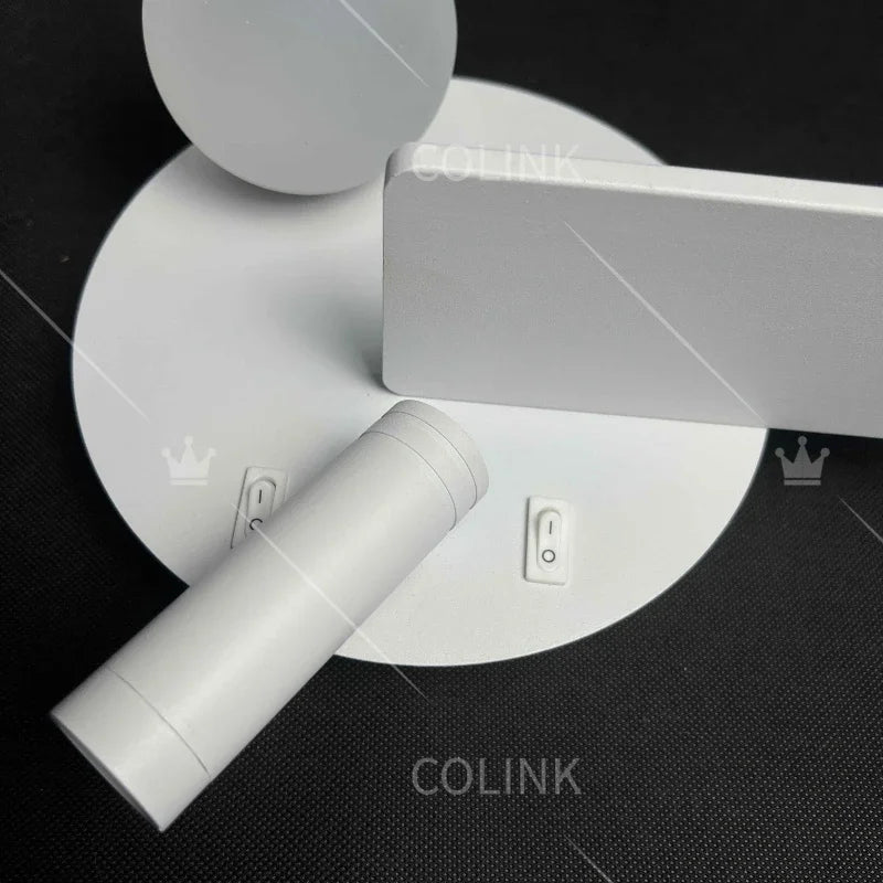 DecorBites™ LED Reading Wall Lamp with USB Charging, Storage, and Nordic Design