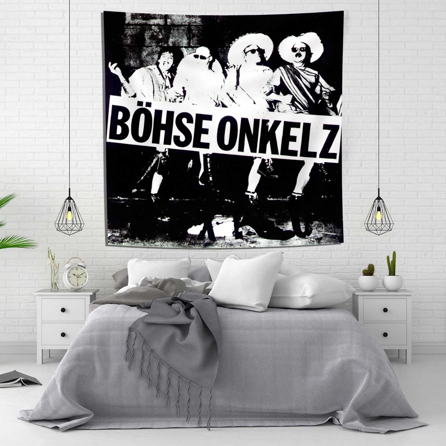 Decoración de pared con tapiz de la banda de rock alemana Bohse Onkelzs de DecorBites™