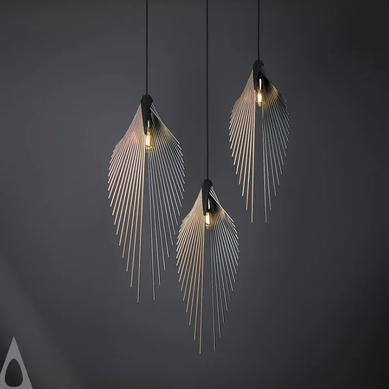 DecorBites™ Leaf Chandelier LED Pendant Light Modern Minimalist Hanging Lamp for Home Decor
