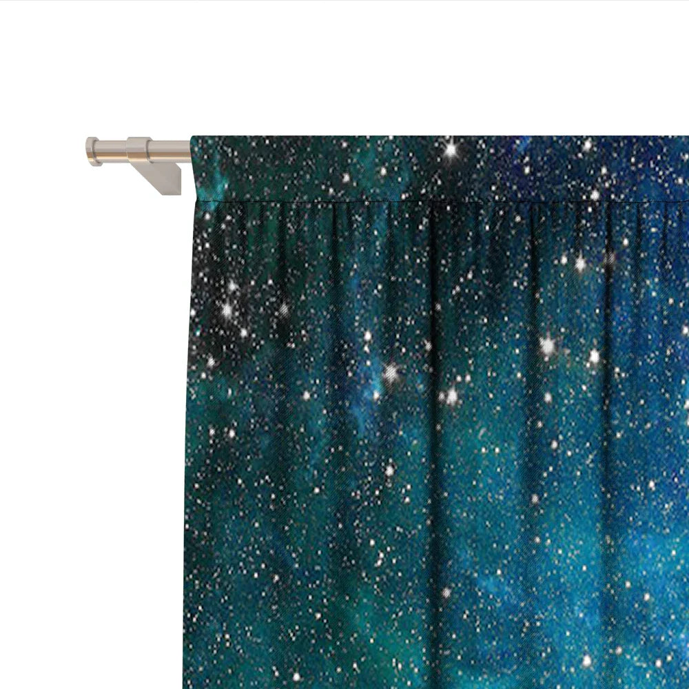 Decobites Starry Sky Night View Curtains for Home Decoration, Kitchen, Coffee Shop, Living Room