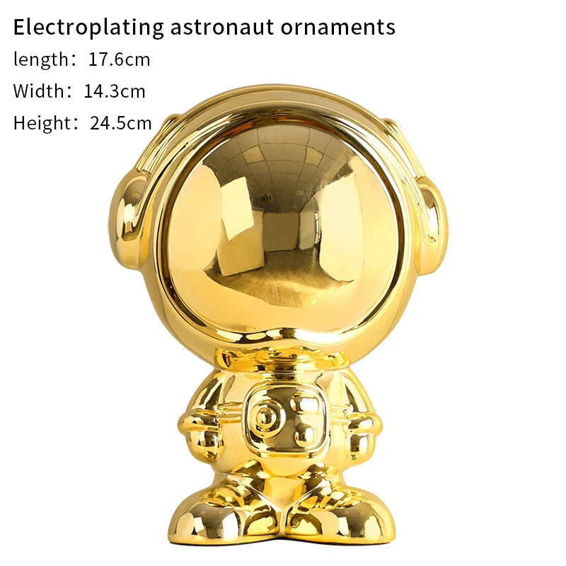 DecorBites™ Astronaut Statue Spaceman Sculpture Modern Desktop Decor Figurine Handicraft Gift