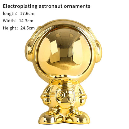 DecorBites™ Astronaut Statue Spaceman Sculpture Modern Desktop Decor Figurine Handicraft Gift