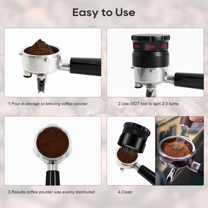 DecorBites™ Coffee Needle Block Distributor 51/53/58mm Espresso Stirrer Leveler Tool