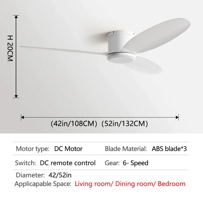 DecorBites™ Black Modern DC Ceiling Fan Remote Control for Office Living Room