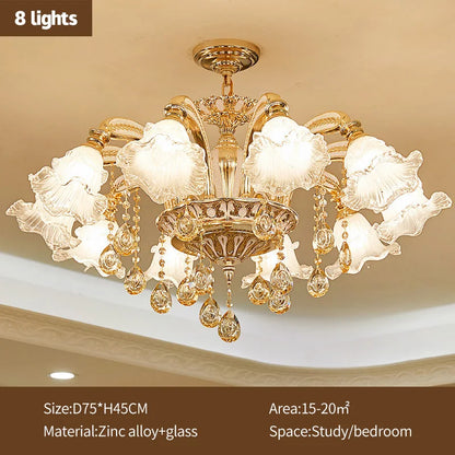 DecorBites™ Crystal Luxury Ceiling Chandelier for Living Room, Hotel, Villa Lobby - Nordic Modern Lighting