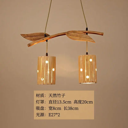 ثريا ديكوربايتس™ الفنية من الخيزران: مصابيح كورية عتيقة لغرفة المعيشة في بيت الشاي والمطعم