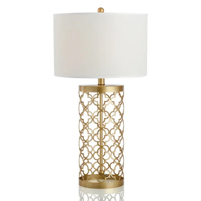 DecorBites™ Gold Bird Cage Iron Desk Lamp: Minimalist European Iron Art Grid Table Light