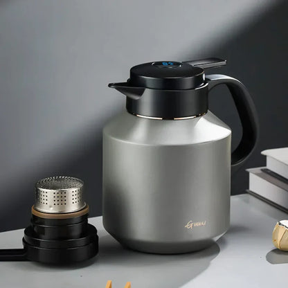 DecorBites™ Insulation Pot: Large Capacity Vacuum Flask with One Key Temperature Display