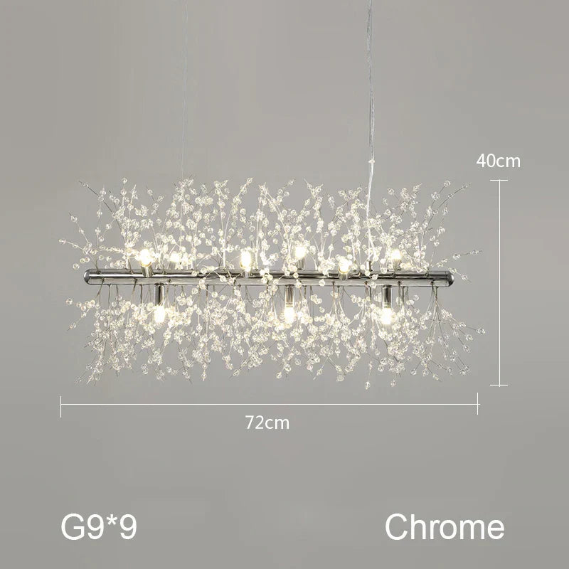 DecorBites™ Dandelion Chandelier: Nordic Minimalist Wrought Iron LED Indoor Light for Living Room