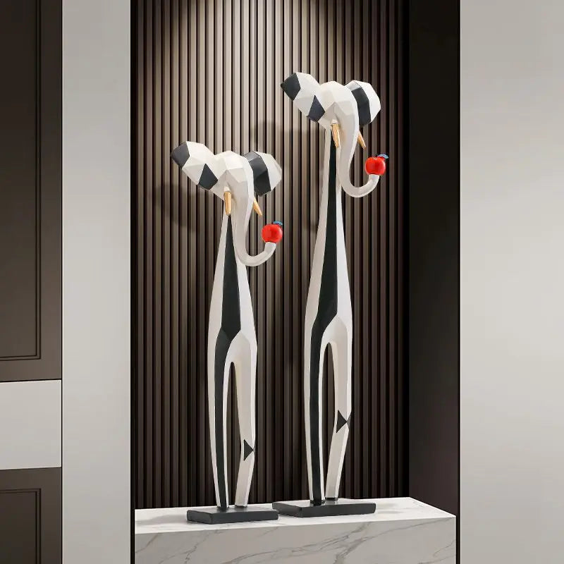 خزانة تلفزيون لغرفة المعيشة بتصميم فني تجريدي من DecorBites™، ديكور عصري فاخر، كبيرة ونحيفة