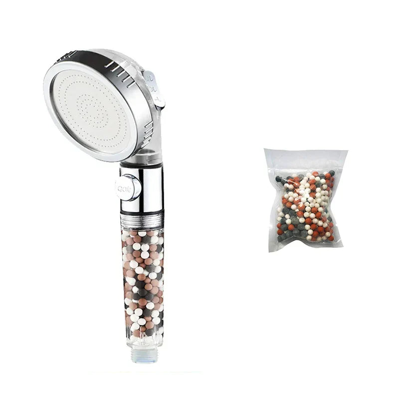 DecorBites™ High Pressure Shower Head Set with Metal Panel and Negative Ion Filter