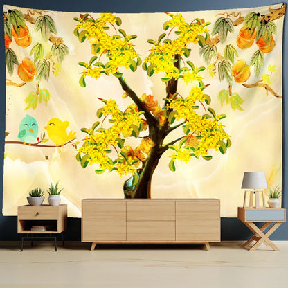 Decobites Money Tree Tapestry Wall Hanging for Boho Nature Plant Vibes