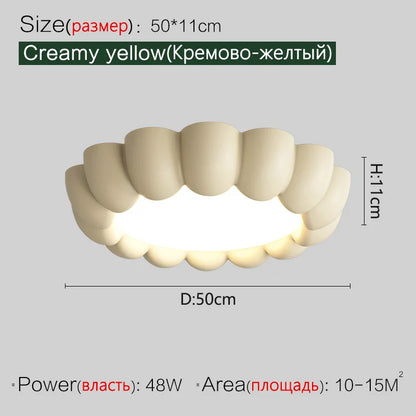 Lámparas de techo DecorBites™ Cream Wind para dormitorio - Diseño de espectro completo inspirado en celebridades de internet
