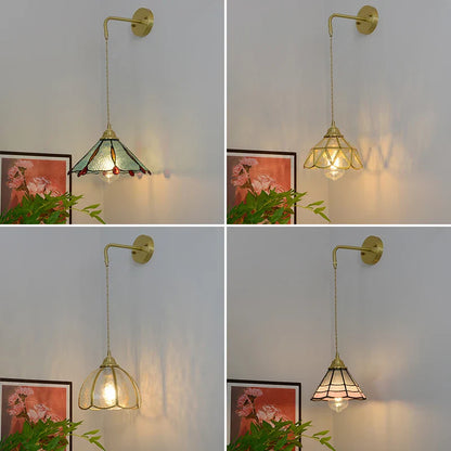 Decorbites™ Glas Messing LED Wandleuchte Vintage Waschleuchte Wandlampe